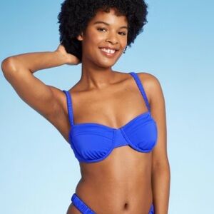 Wild fable cobalt blue pushup swim bra size M